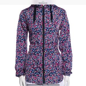 KATE SPADE NEW YORK Floral Print Coat Packable Jacket, (SIZE M). ( USED FEW TIME